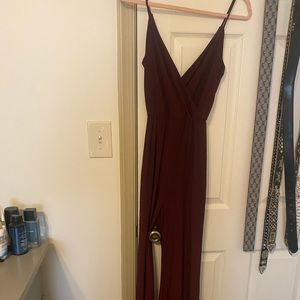 BURGUNDY JUMPSUIT